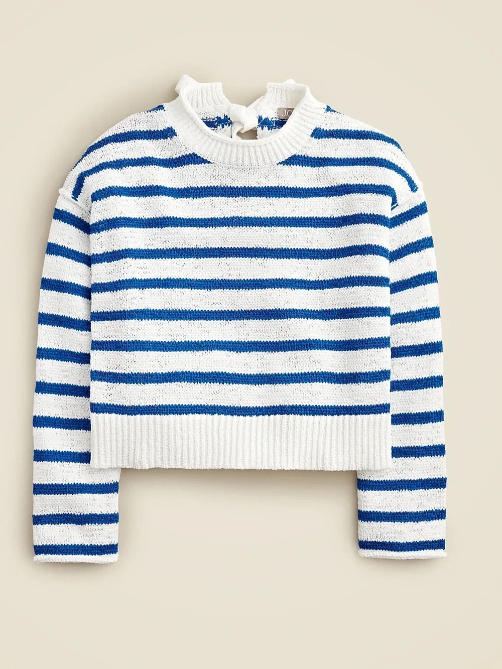 J.Crew Textured Tie-Back Rollneck Striped Sweater Women’s Size XS